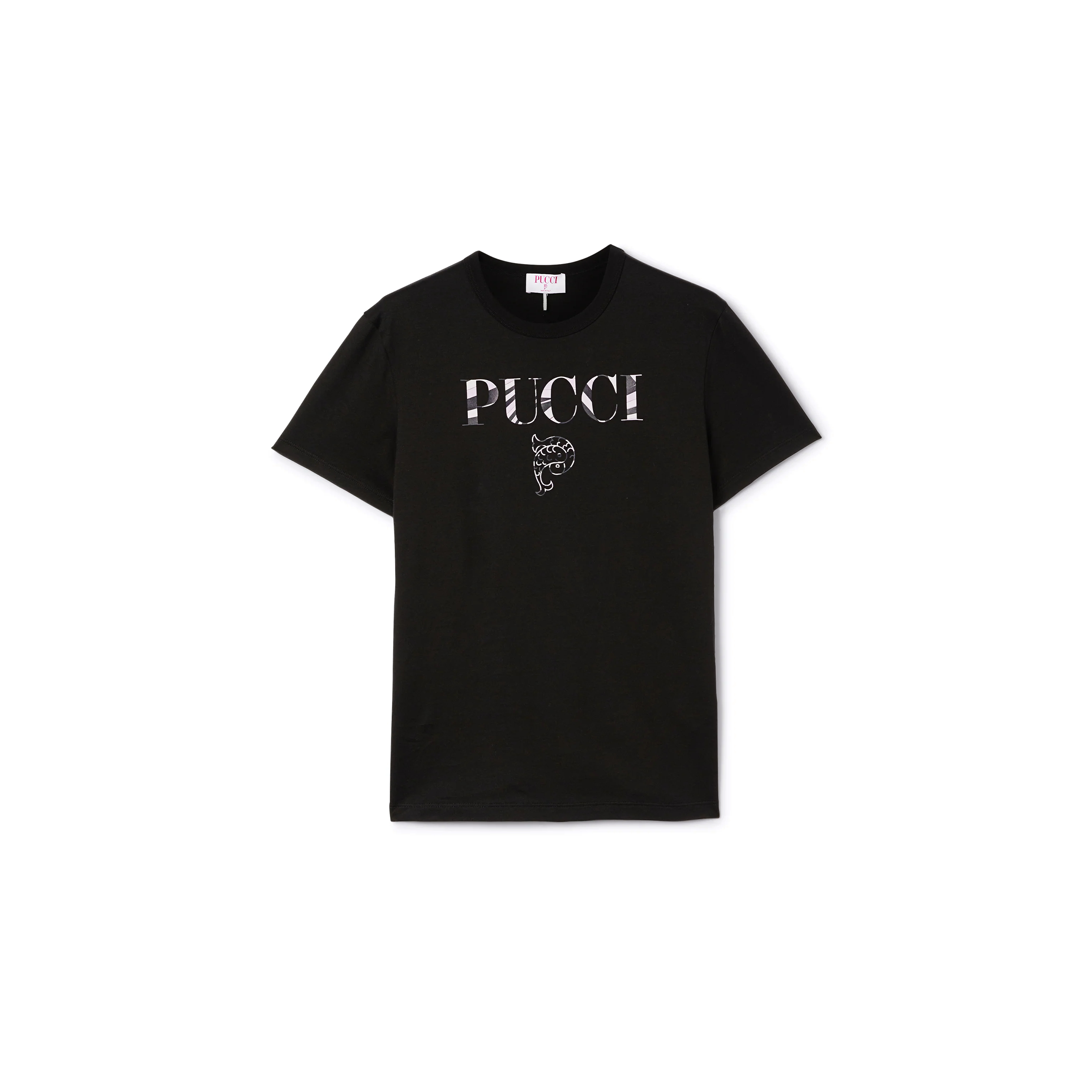 PUCCI COTTON T-SHIRT WITH PUCCI LOGO 5UTP755U983999